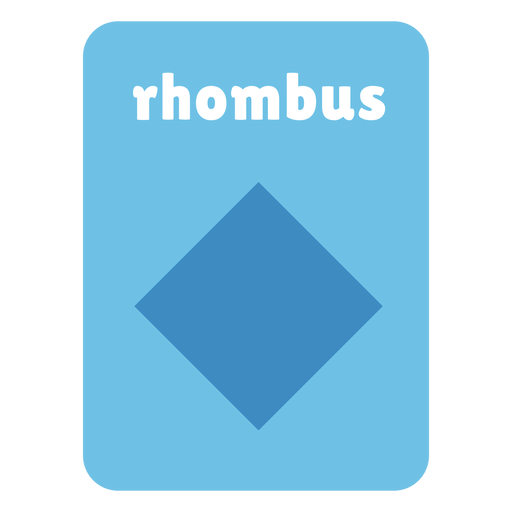Rhombus shape flashcard PNG Design
