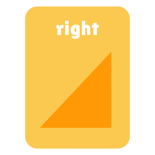 Right shape flashcard PNG Design