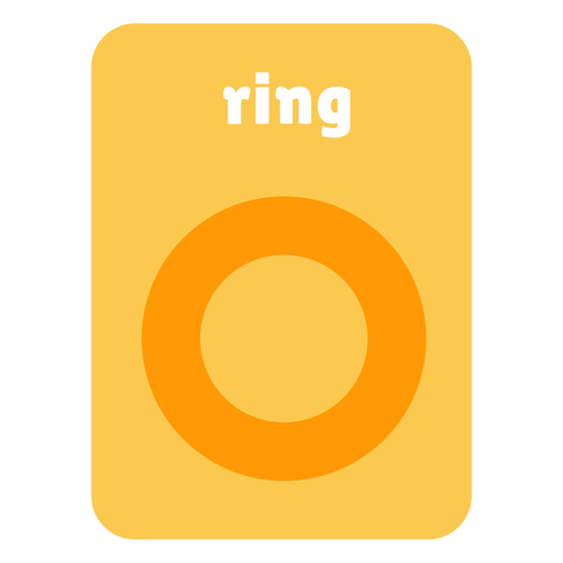 Flashcard em forma de anel Desenho PNG