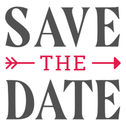 Save the date lettering Transparent PNG