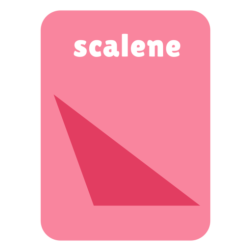 Scalene shape flashcard PNG Design