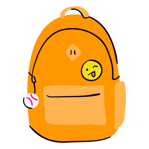 Mochila escolar plana Desenho PNG