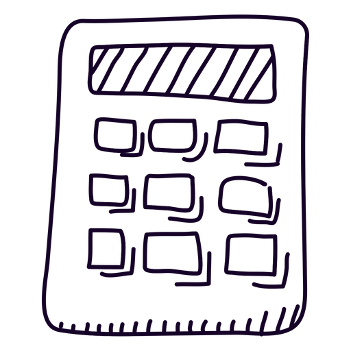 School calculator doodle calculator PNG Design