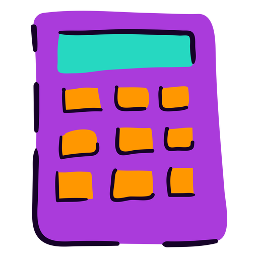 School calculator flat PNG Design