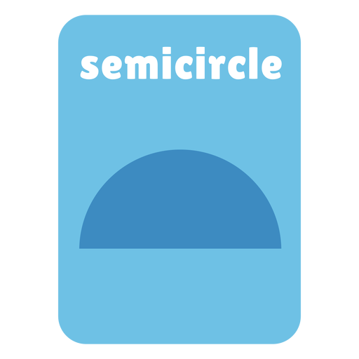 Semicircle shape flashcard PNG Design