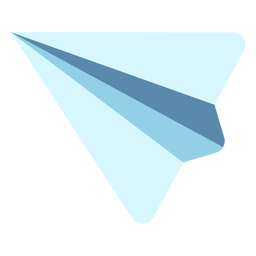 Avión de papel simple plano Diseño PNG