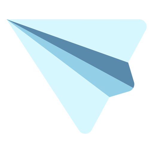 Einfaches Papierflugzeug flach PNG-Design