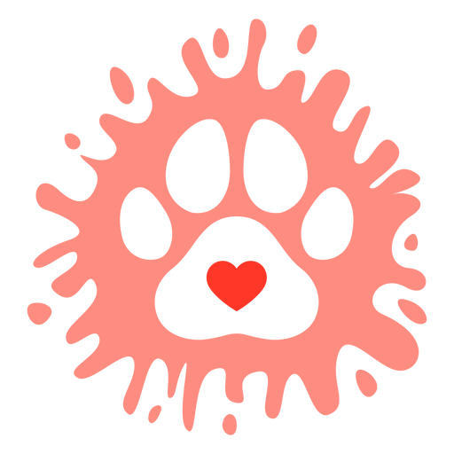 splash dog footprint flat transparent png svg vector file splash dog footprint flat transparent