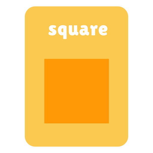 Square shape flashcard PNG Design