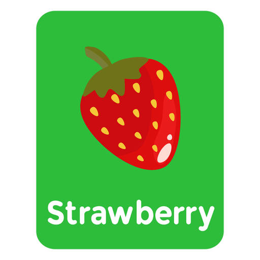 Download Strawberry Vocabulary Flashcard Transparent Png Svg Vector File