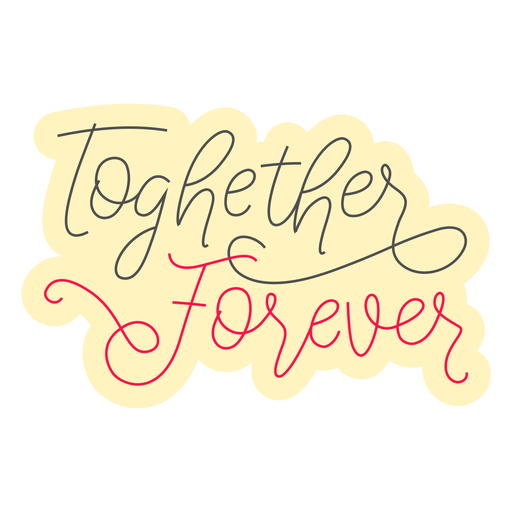 Together forever badge PNG Design