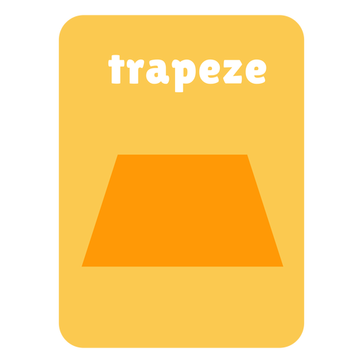 Flashcard con forma de trapecio Diseño PNG