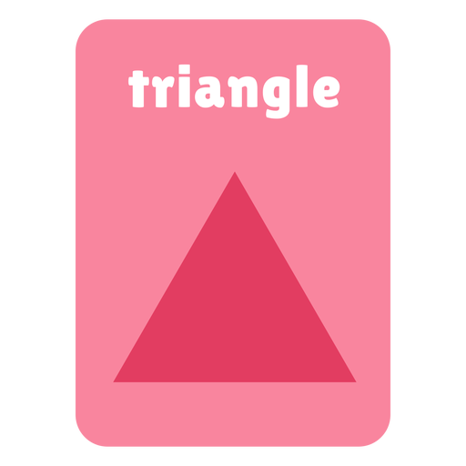 Flashcard em forma de triângulo Desenho PNG