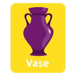 Vase vocabulary flashcard PNG Design