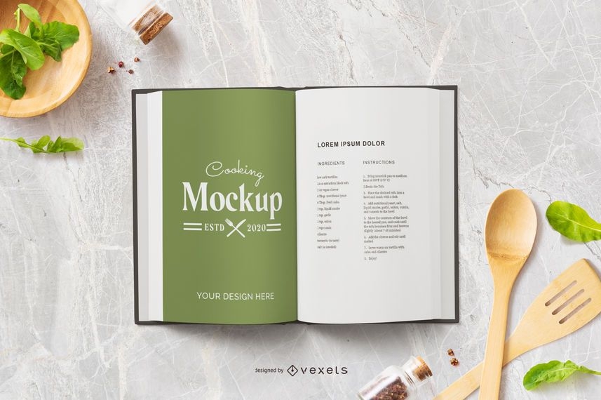 Download Cooking Book Mockup - PSD Mockup Download