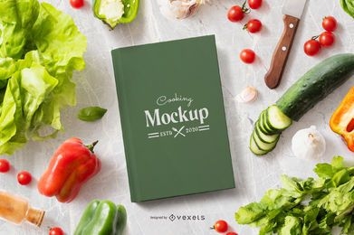 Cooking Book Mockup Food Composition