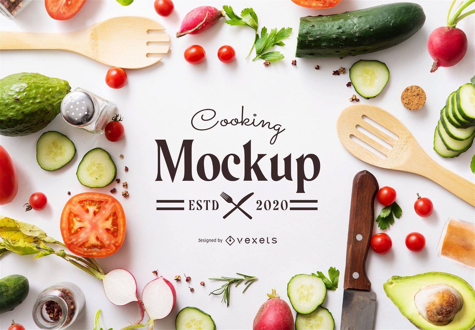 Cooking mockup composition