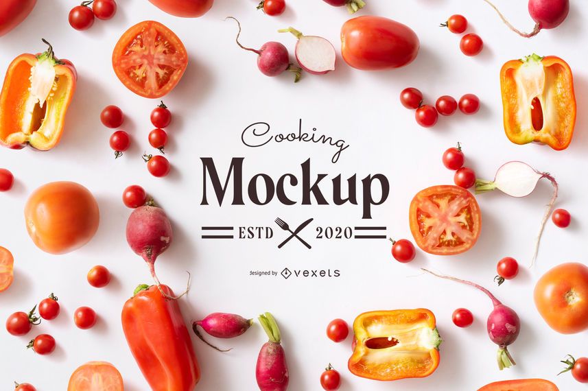 Cooking Food Elements Mockup Cooking Food Elements Mockup