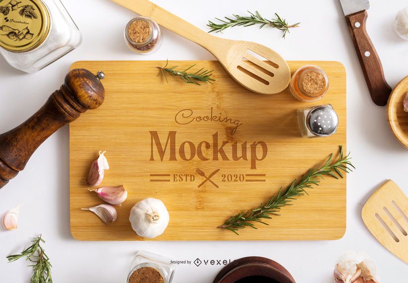 Download Cooking Scene Composition Mockup - PSD Mockup Download