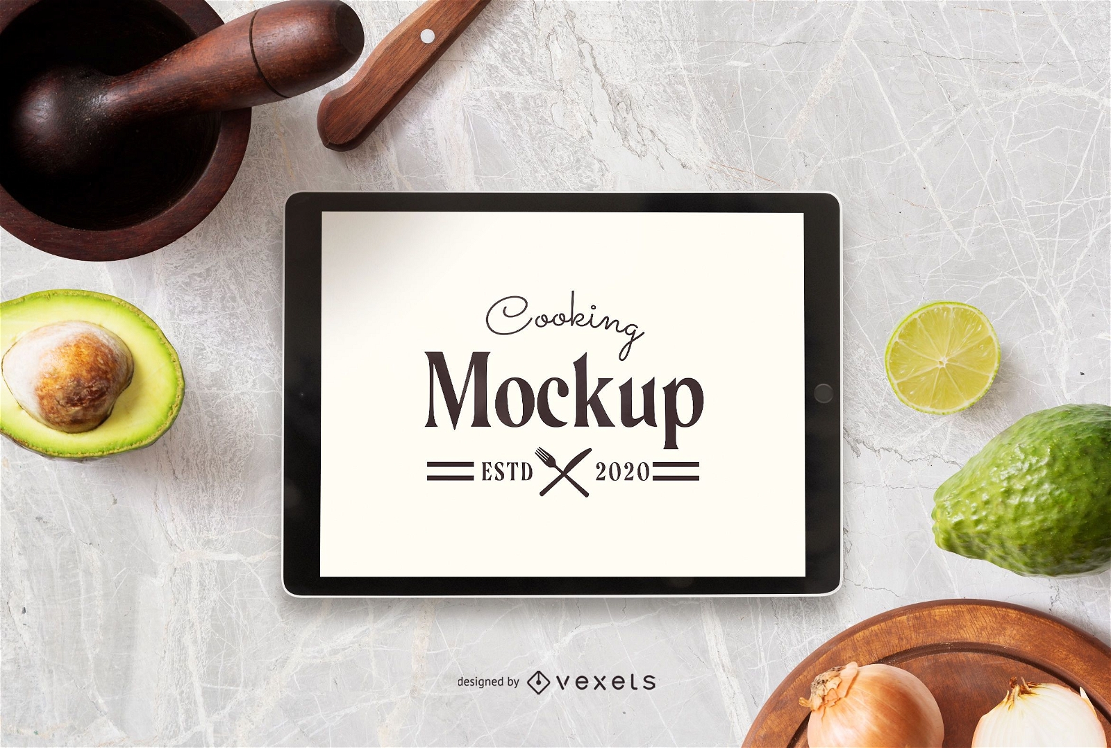 Cooking Composition iPad Screen Mockup