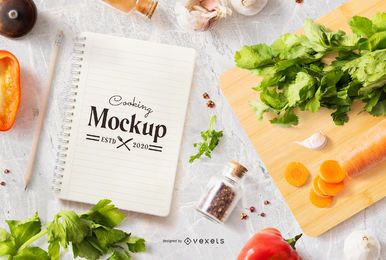 Cooking Notebook Mockup Design