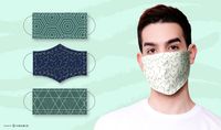 Geometric Patterns For Face Masks Set Vector Download