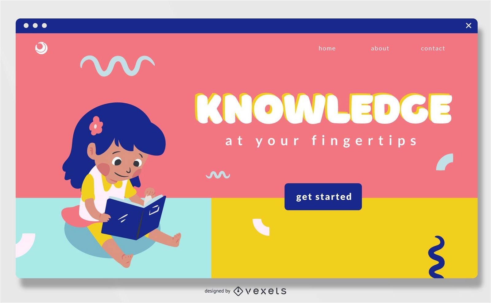 Kids Online Education Vollbild-Slider-Design