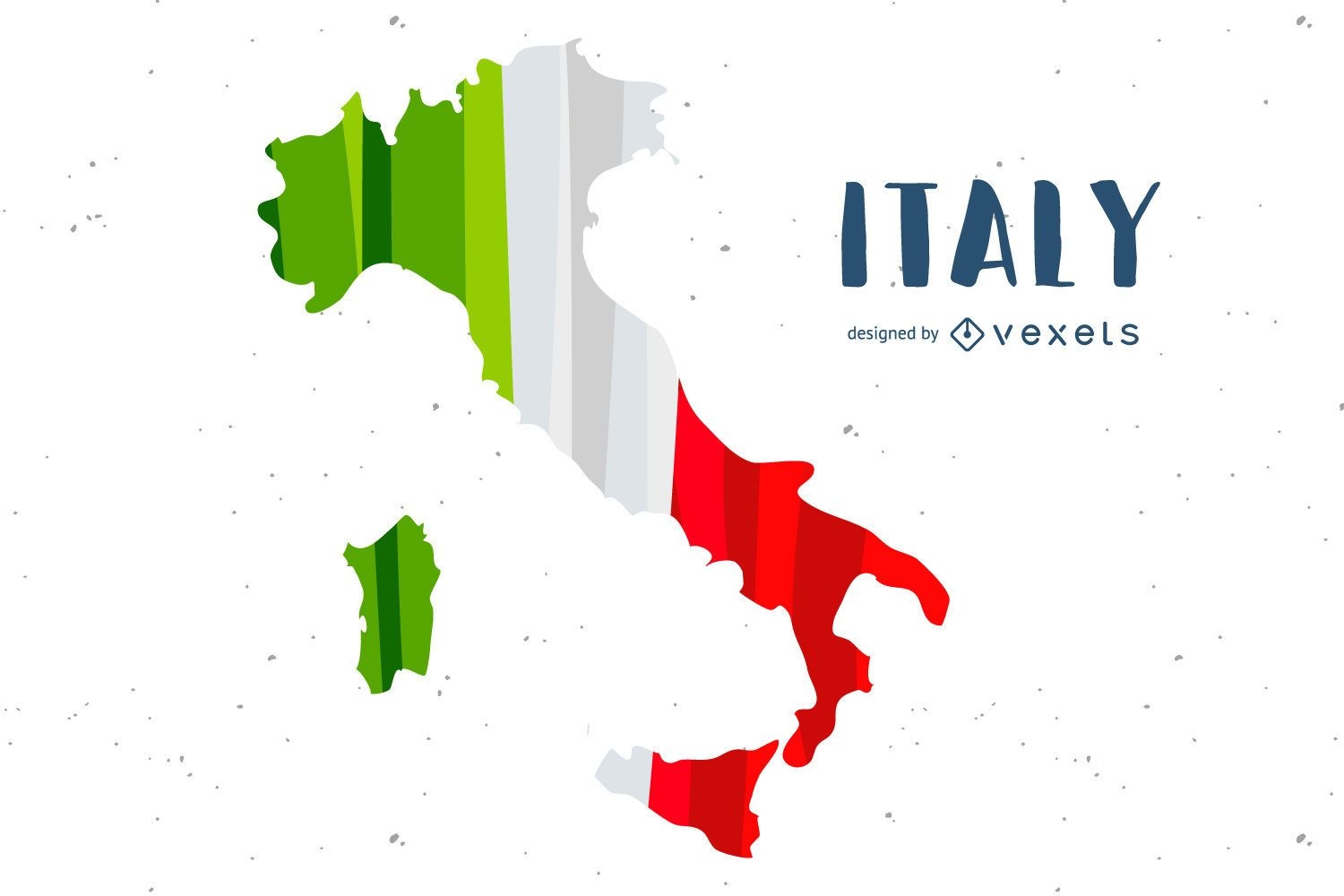Italien Flagge Land Design