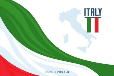 Design de fundo da bandeira da Itália