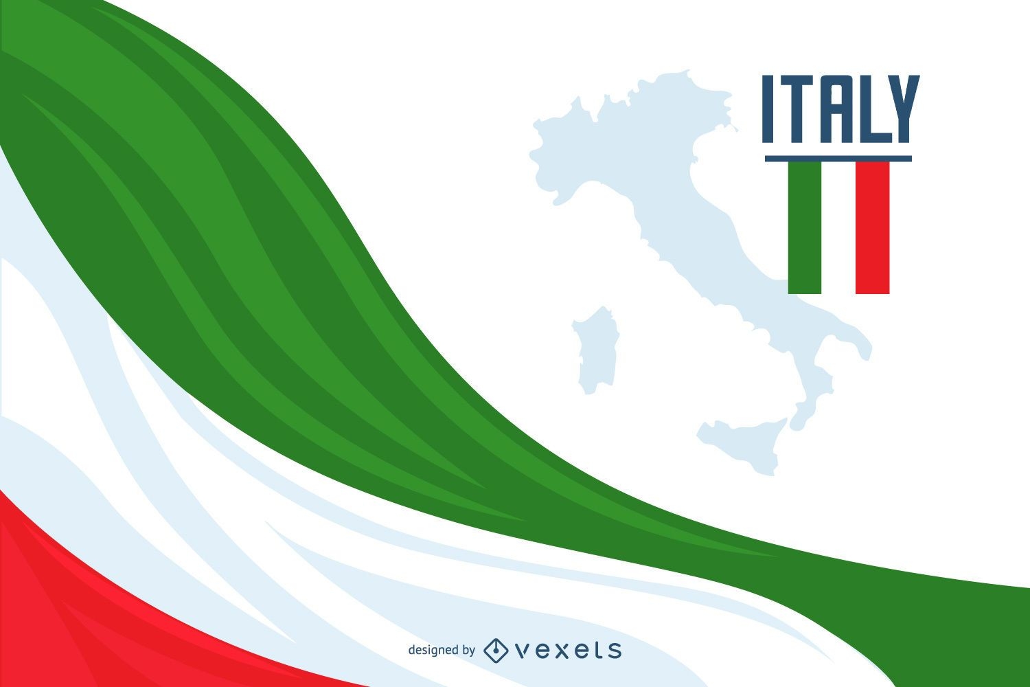 Italy Flag Background Design