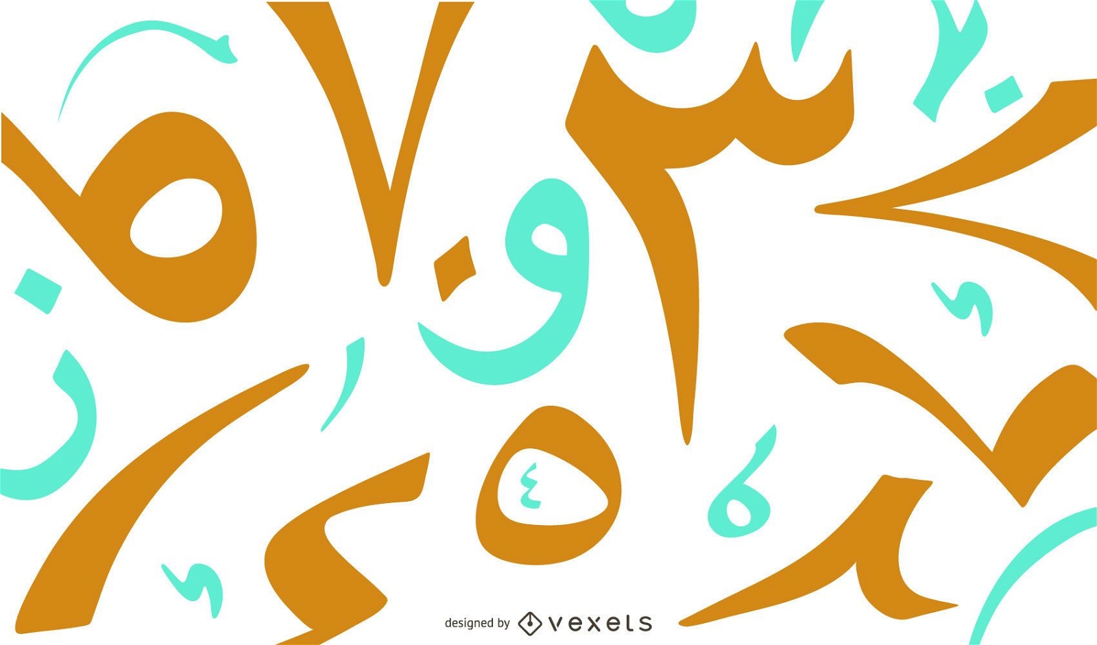 Arabic Numbers Background Design