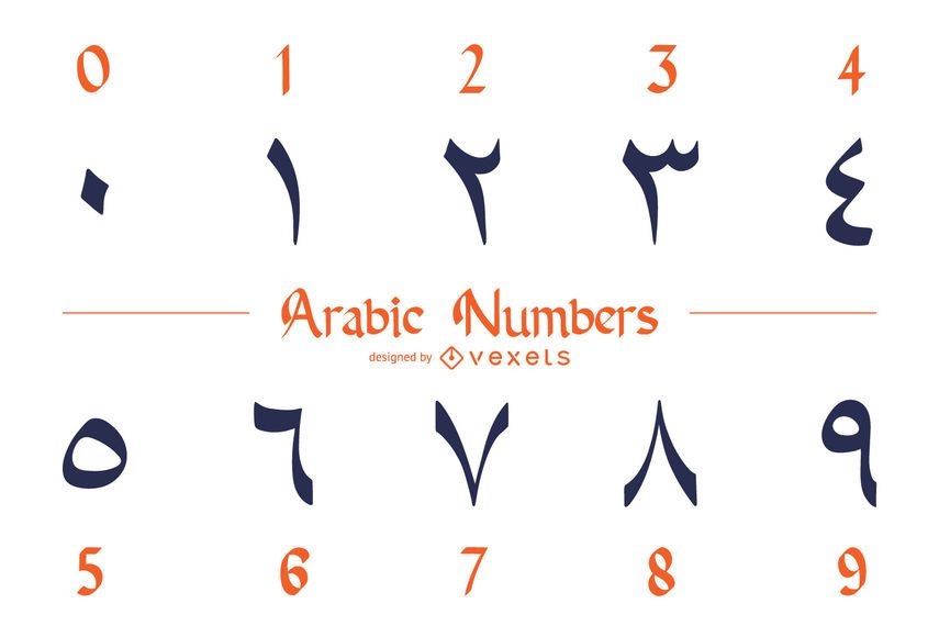 arabic-numbers-design-pack-vector-download