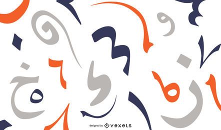 Arabic numbers simple background design