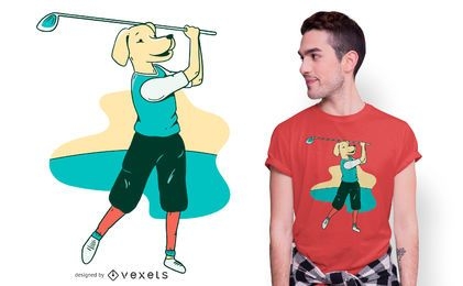 Design de camisetas para cães de golfe