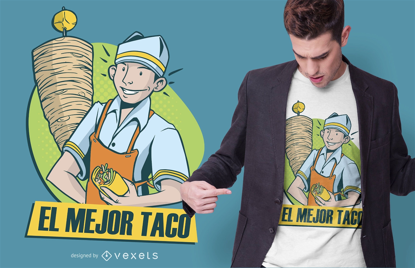 Melhor design de t-shirt com citações do Taco