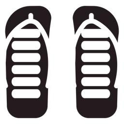 Aboriginal flip flops black PNG Design
