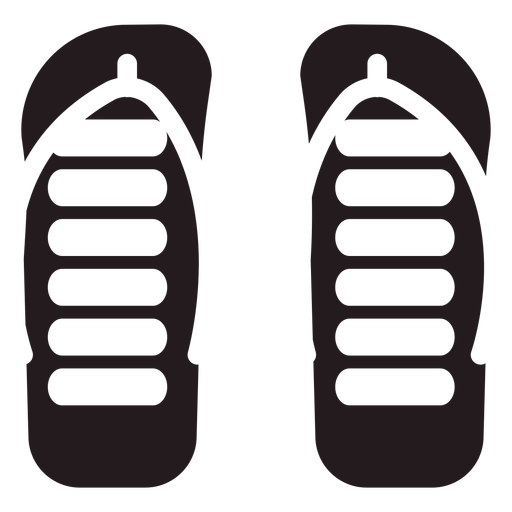 Aboriginal Flip Flops schwarz PNG-Design