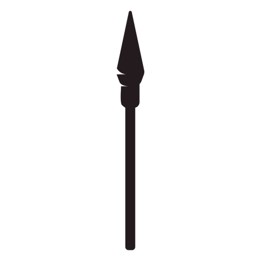 Aboriginal pike weapon black PNG Design