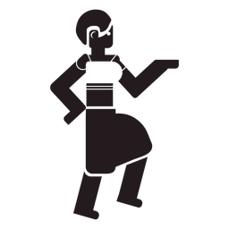 Mujer aborigen bailando negro Diseño PNG