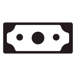 American dollar bill black PNG Design
