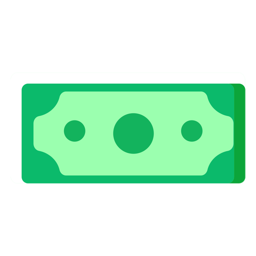 American dollar bill flat icon PNG Design