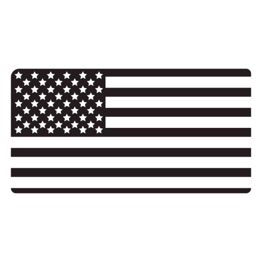 Amerikanische Flagge schwarz PNG-Design