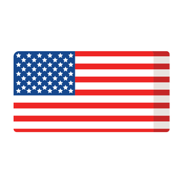 Icono plano de la bandera americana Diseño PNG