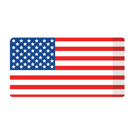 Icono plano de la bandera americana