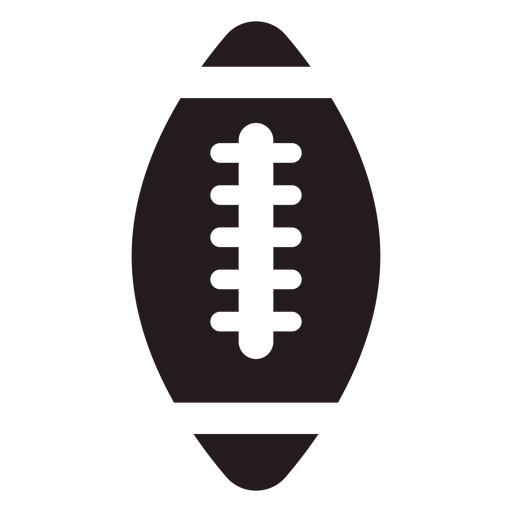 American Football Ball schwarz PNG-Design
