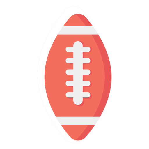 Flache Ikone des amerikanischen Fußballballs PNG-Design