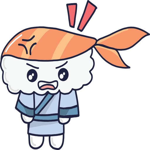 Desenho de menino com raiva kawaii sushi Desenho PNG