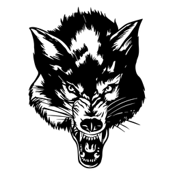 Angry wolf head Transparent PNG