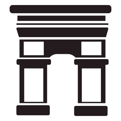 Arc de Triomphe schwarz PNG-Design