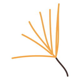 Desenho de agulhas de coníferas de outono Desenho PNG